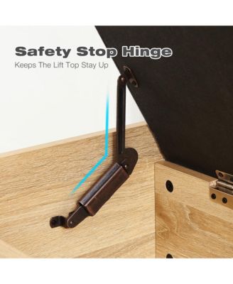 Natural Rattan 40in Storage Chest, Storage Bench Organizer for Entryway, Rectangular Bench Storage Rack