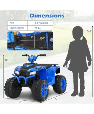 24V Kids Ride-On Electric ATV – Wireless & Music for Ages 3-8