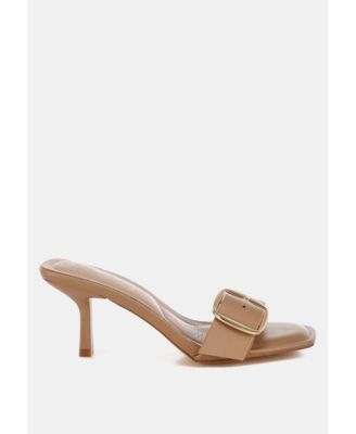 Acacia Buckle Strap Slip On Sandals