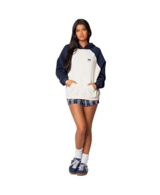 Womens Raglan Bow Oversized Hoodie