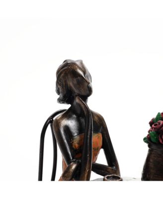 Modern Brown Polyresin Couple Date Night Tabletop Home Decor