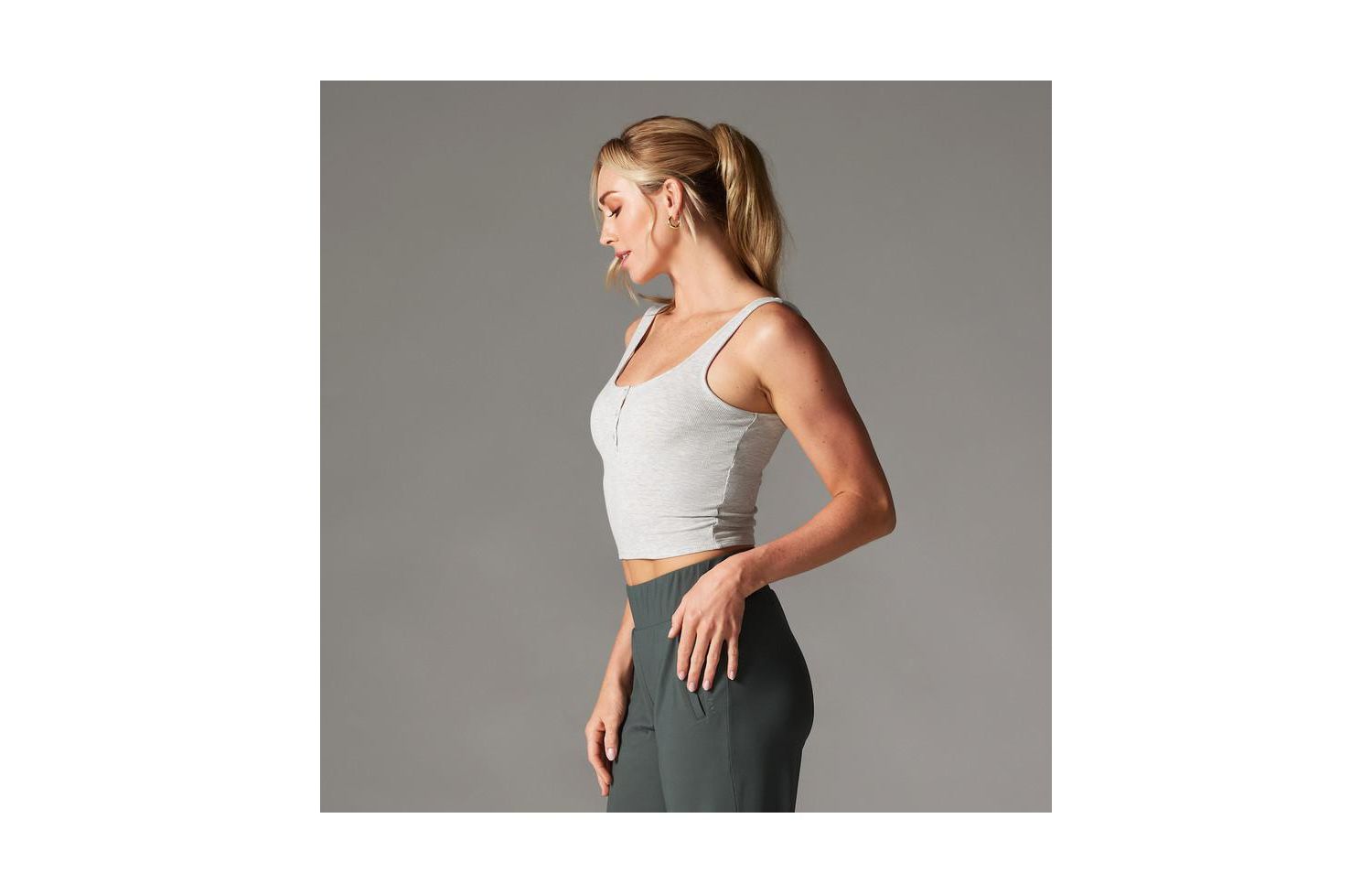 Women's Fitted Henley Tank
