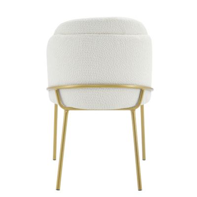 Modern Dining Chairs Set of 2, White and Brown, Comfort and Style