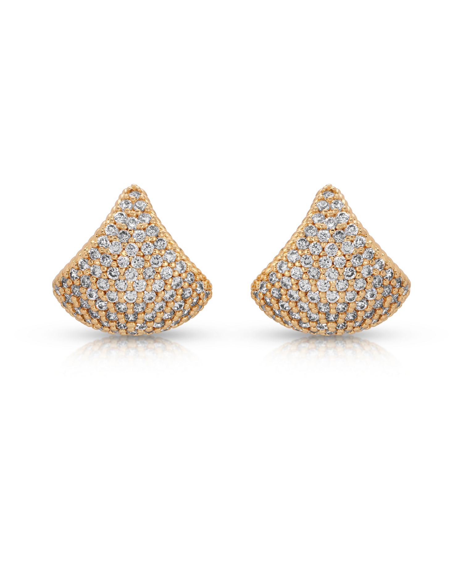 Pave Encrusted Huggies Hoops Earrings