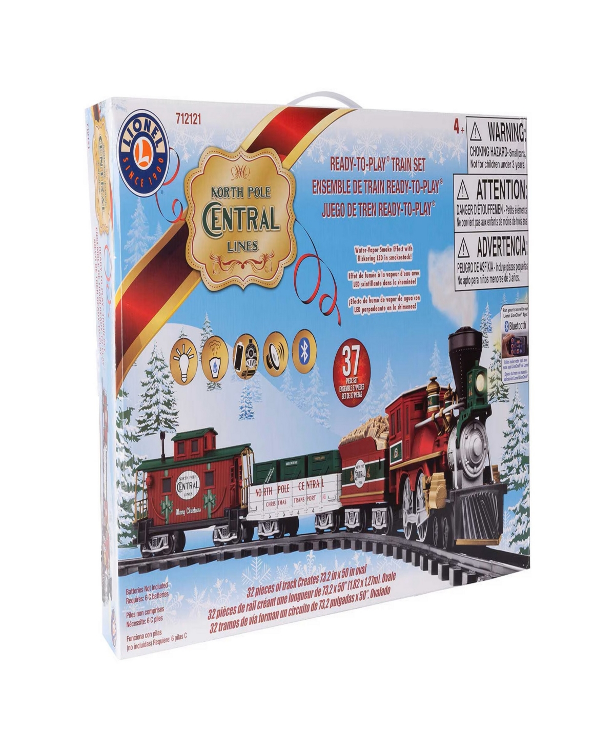 LIONEL NORTH POLE CENTRAL READY TO PLAY TRAIN SET WITH BLUETOOTH 