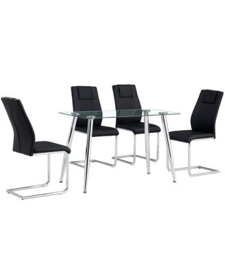 Streamdale Modern Faux Leather Dining Chairs (Set of 8)