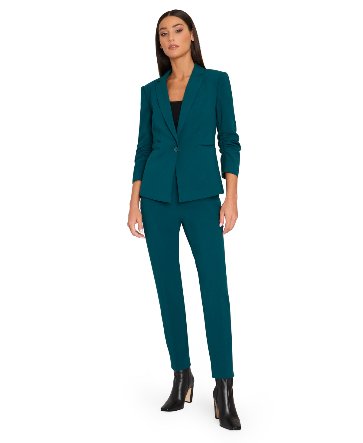 Tahari Asl Women's Ruched-Sleeve Blazer