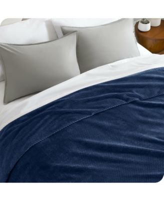 Textured Micro Plush Fleece Blanket, King/California King