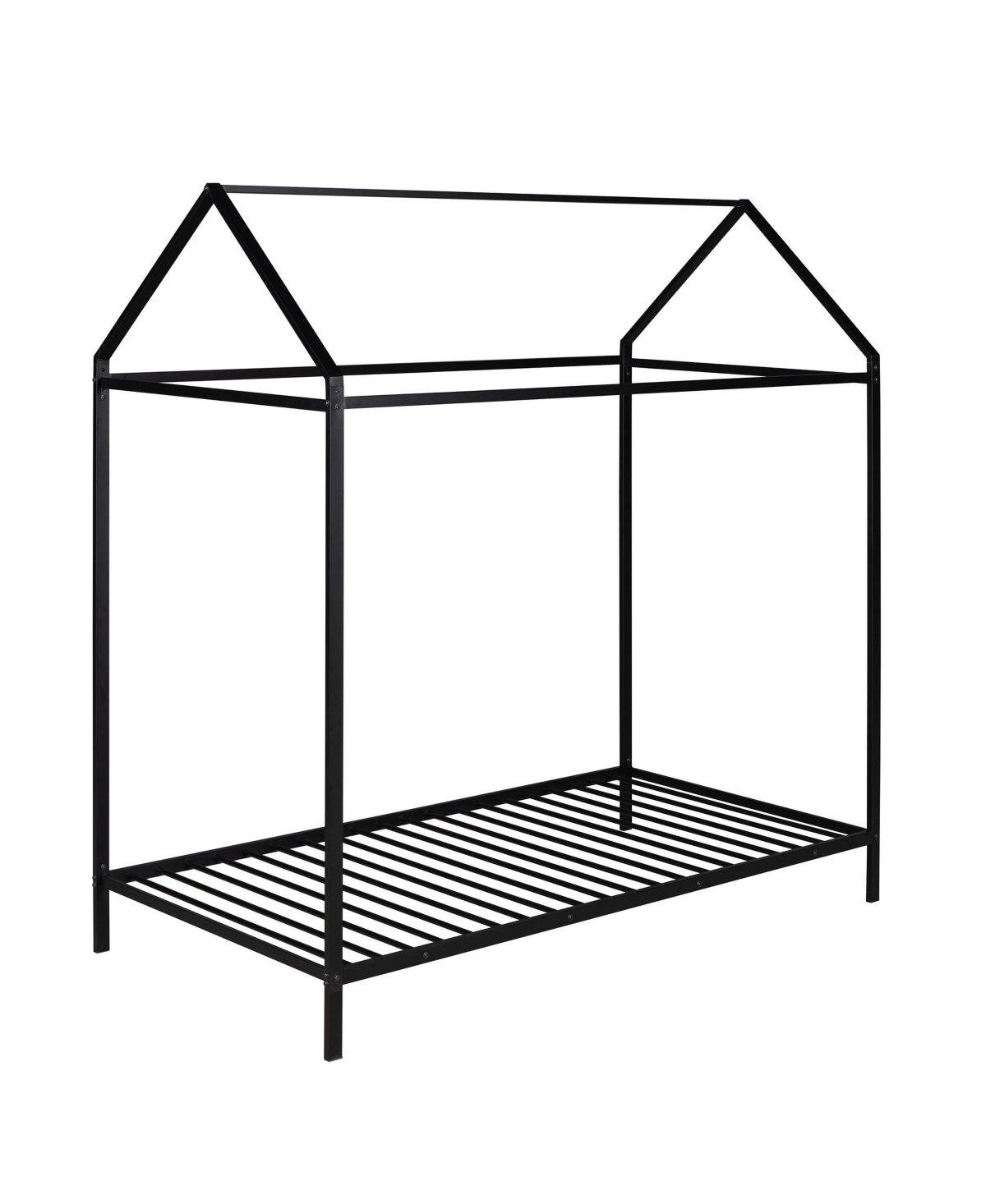 Slickblue Wooden House Bed Frame with Trundle for Kids Sturdy, Space-Saving, and Fun Design