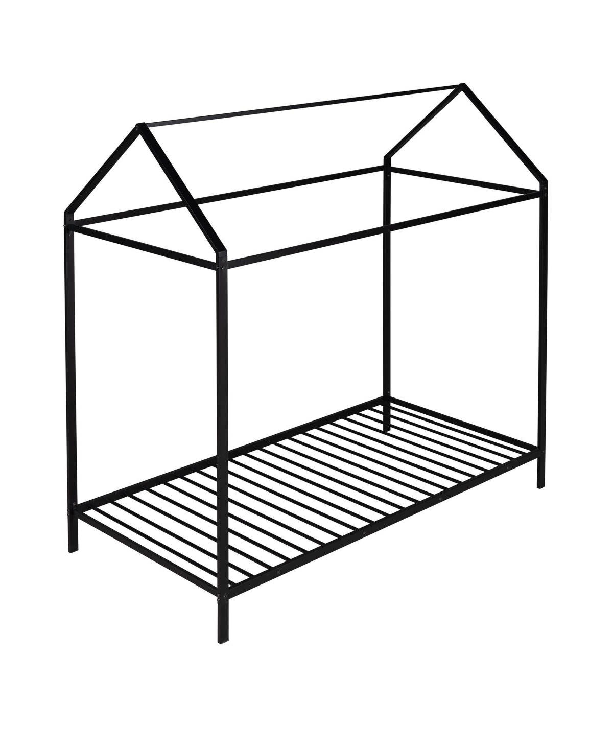 Slickblue Wooden House Bed Frame with Trundle for Kids Sturdy, Space-Saving, and Fun Design