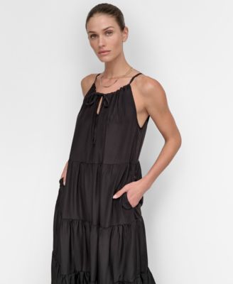 Women's Tiered Maxi Dress Swim Cover-Up