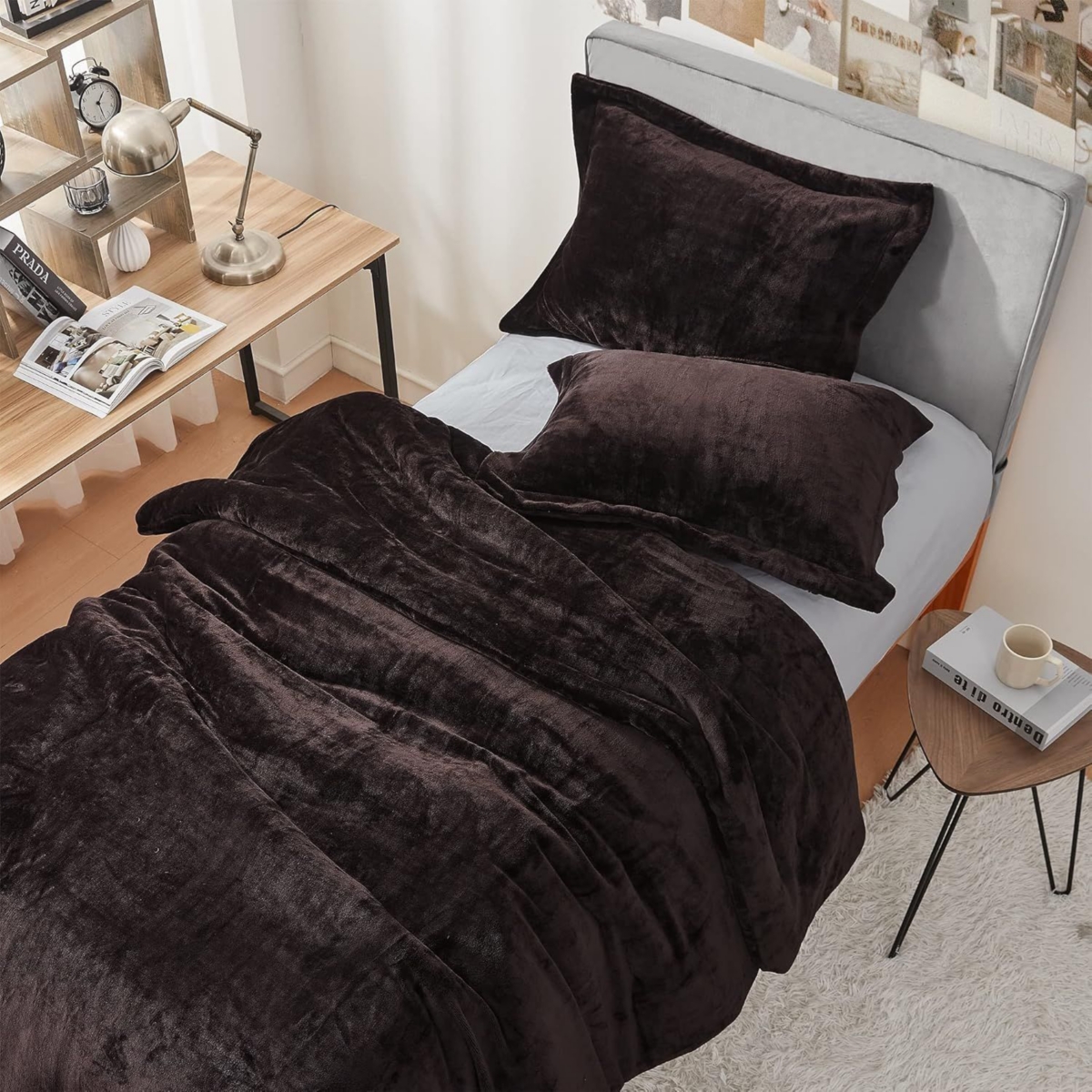 Coma Inducer Oversized Twin Comforter Set - The Original Plush - Dark Chocolate