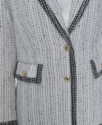 Women's Two-Tone Tweed Blazer
