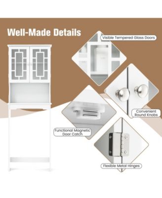 Bathroom Spacesaver Over the Toilet Door Storage Cabinet