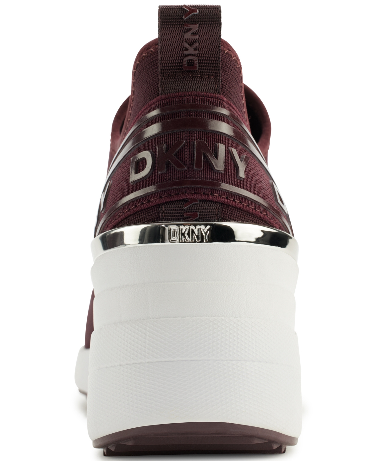 Dkny Keeva Wedge Knit Sneaker In Wine