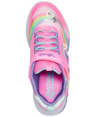 Little Girls S-Lights: Unicorn Chaser Stay-Put Closure Light-Up Casual Sneakers from Finish Line