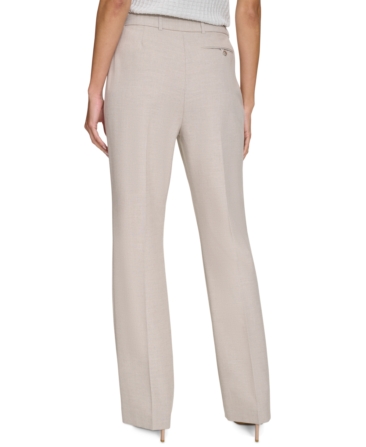 Calvin Klein Women's Textured Straight-Leg Pants