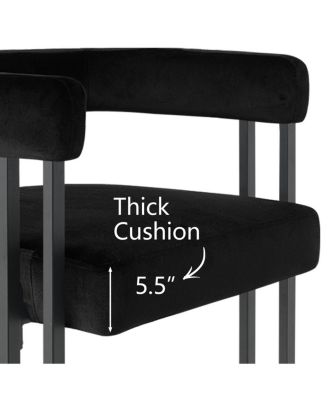 Set of 3 Modern Velvet Counter Stools,Armrest Counter Chairs for Kitchen with 3 Legs Design