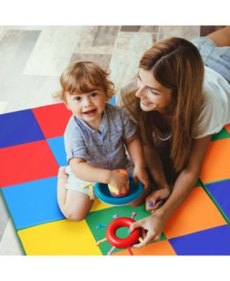 58 Inch Toddler Foam Play Mat Baby Folding Activity Floor Mat