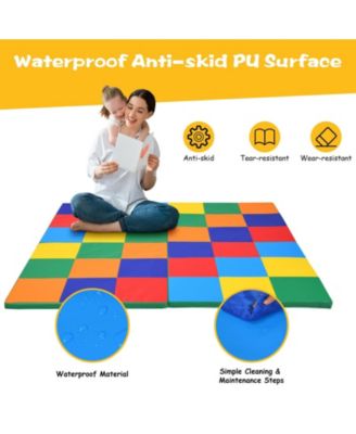 58 Inch Toddler Foam Play Mat Baby Folding Activity Floor Mat