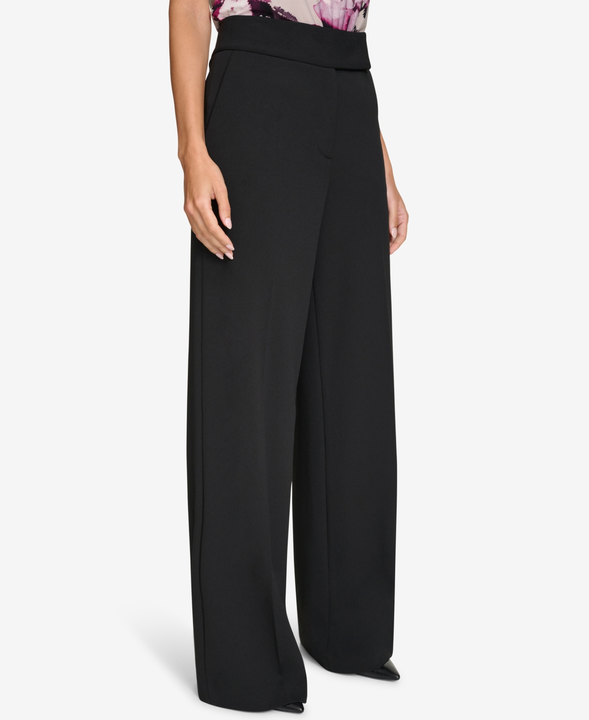 Calvin Klein Women's High-Waist Wide-Leg Pants