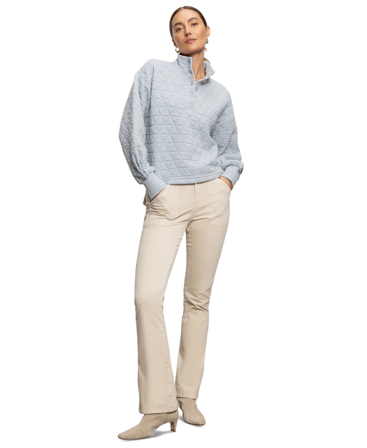 Sanctuary Women's Quilted Popover Sweatshirt
