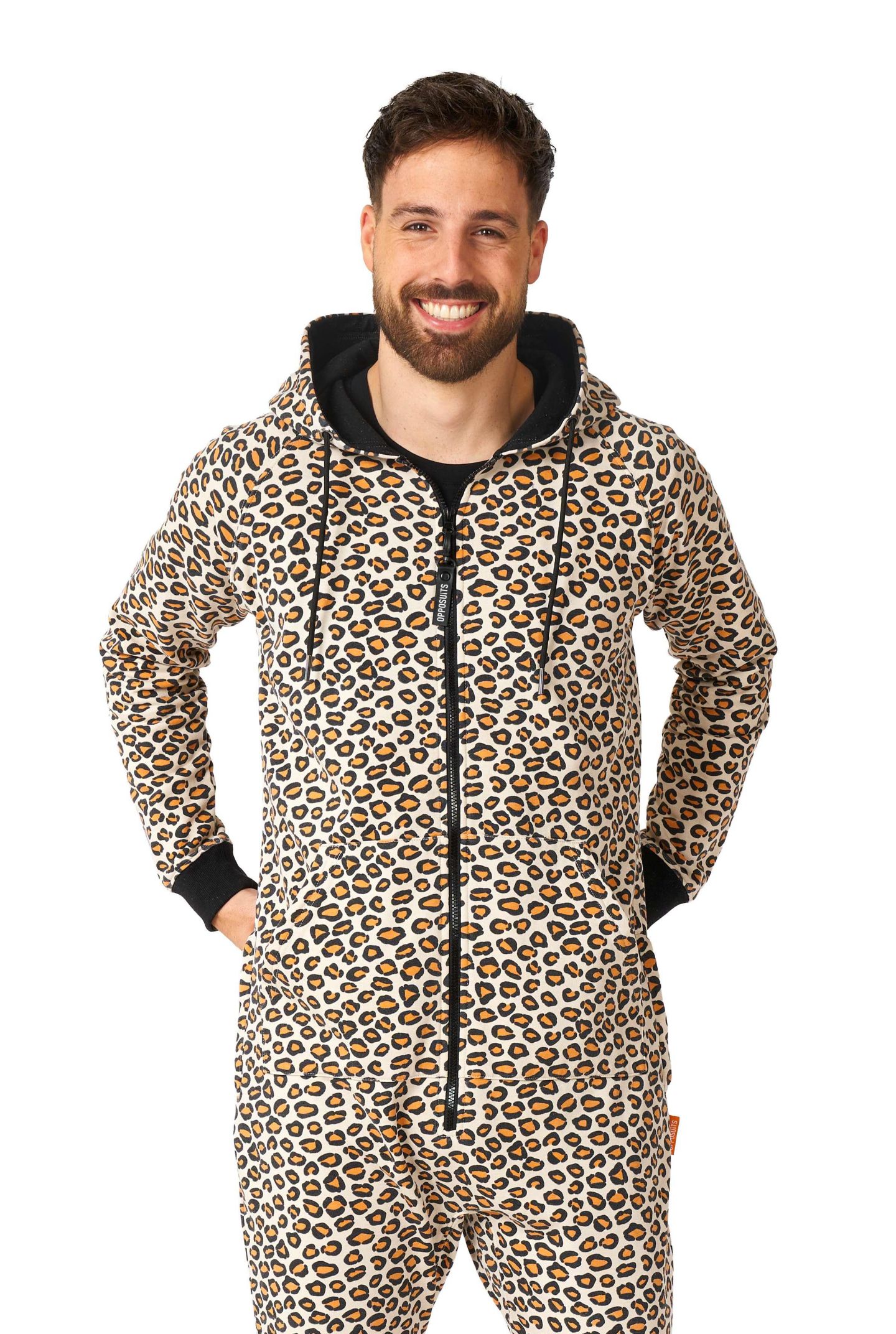 Мужской взрослый цельный комбинезон OppoSuits для отдыха, цвет: Бежевый — фото 6