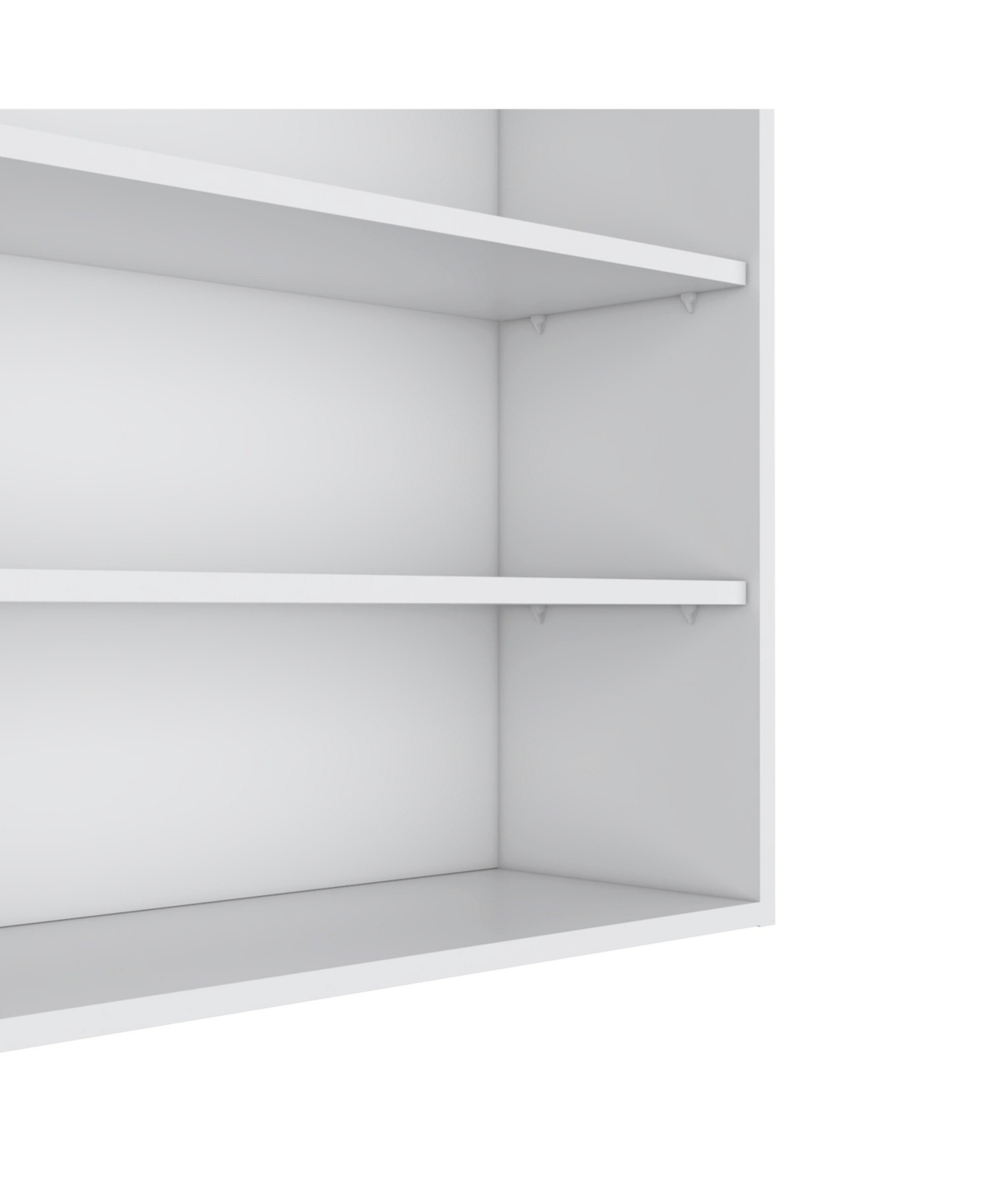 Fm Furniture Chinle Wall Cabinet in Melamine with Open Storage,- White