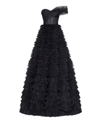 Women's Timeless One-Shoulder Frill-Layered Ball Gown