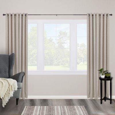 Bryce Satin Nickel 3/4 Inch Decorative Window Curtain Rod with Ball Finials