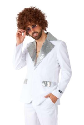 Men's Disco Costume Suit - Saturday Night Fever Outfit - Blazer And Flare Pants - Orange