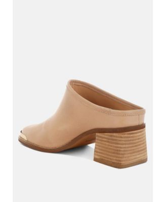 Bottani Genuine Leather Slip-On Mules