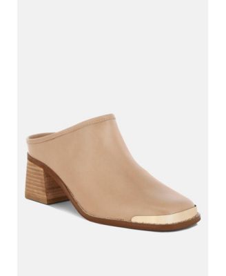 Bottani Genuine Leather Slip-On Mules