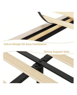 gaomon Upholstered Bed Frame â€“ Full/Queen/King Size Velvet Platform Bed with Adjustable Headboard, Noise-Free Design, No Box Spring Needed