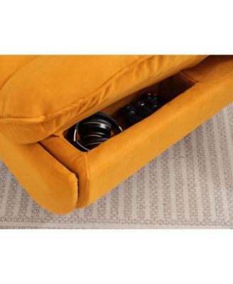 5-in-1 Orange Power Recliner with Music Player and Charger