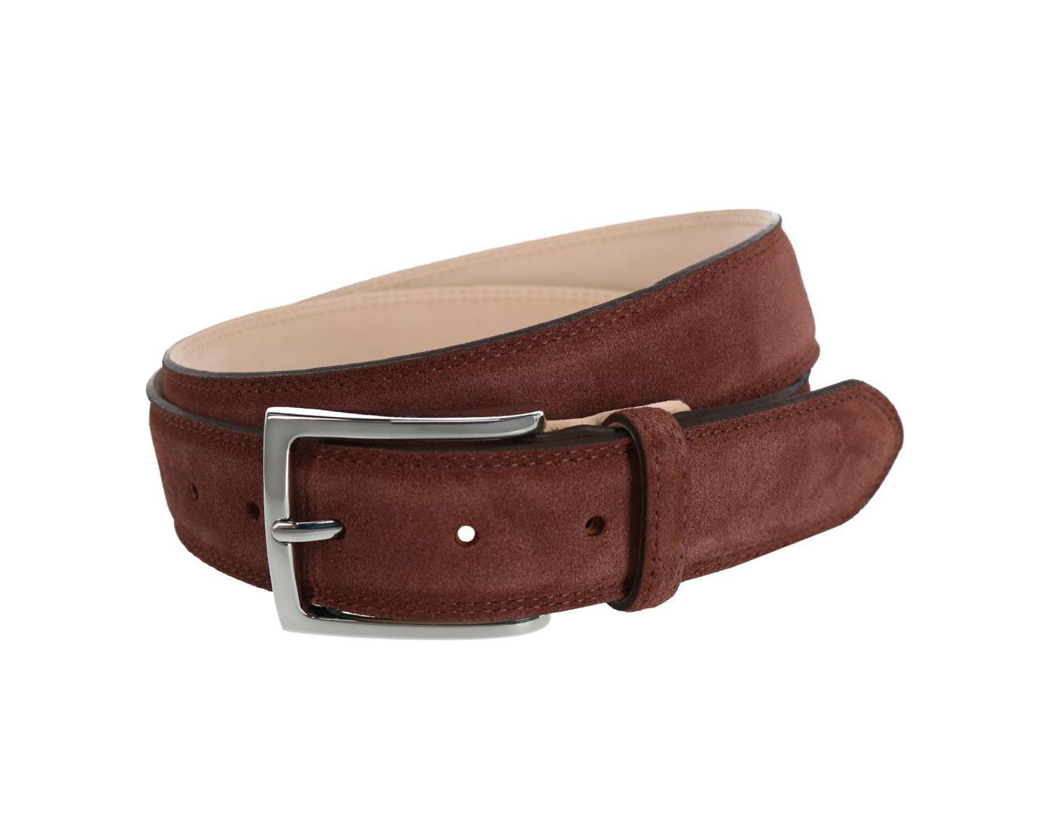 Men's Armando Italian Suede 35mm Feathered Edge Belt