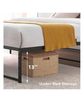 Twin/Full/Queen Size Metal Bed Frame, Platform Bed Frame 13 Inch With 3 In 1 Steel Support, Heavy Duty Metal Platform Bed Frame No Box Spring Needed Mattress Foundation Easy To Assemble