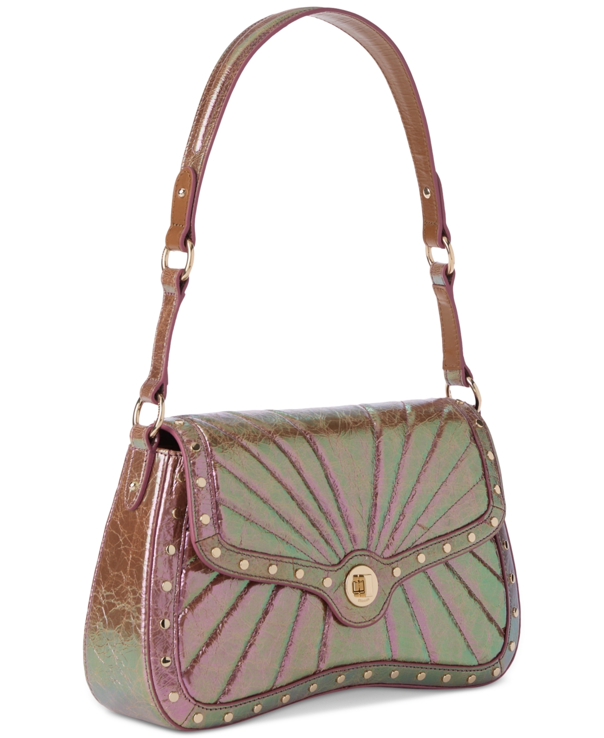 Brahmin NeridaAlectrona Small Leather Shoulder Bag - Rose Gold