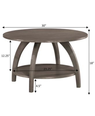 30" Aldrin Coffee Table with Shelf
