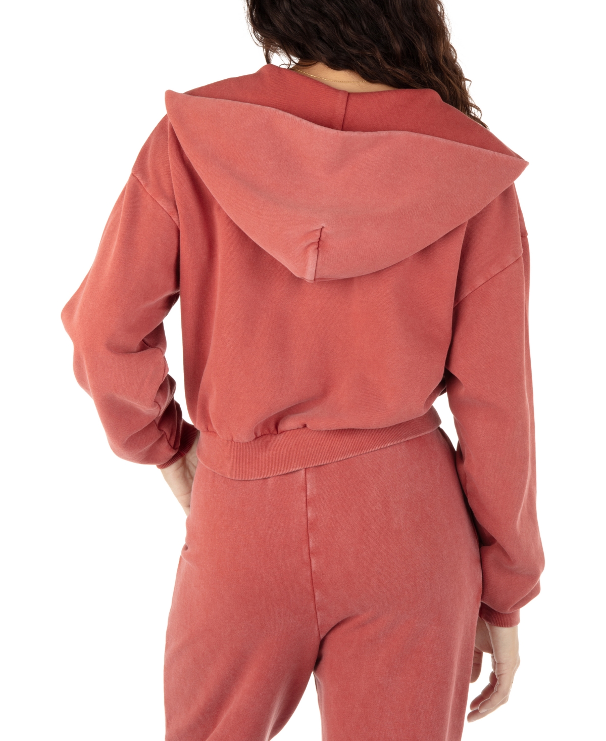 HURLEY JUNIORS' HAVE FUN CROPPED ZIPPERED HOODIE 