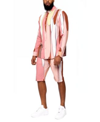 Men's Retro Drip print dress Shorts