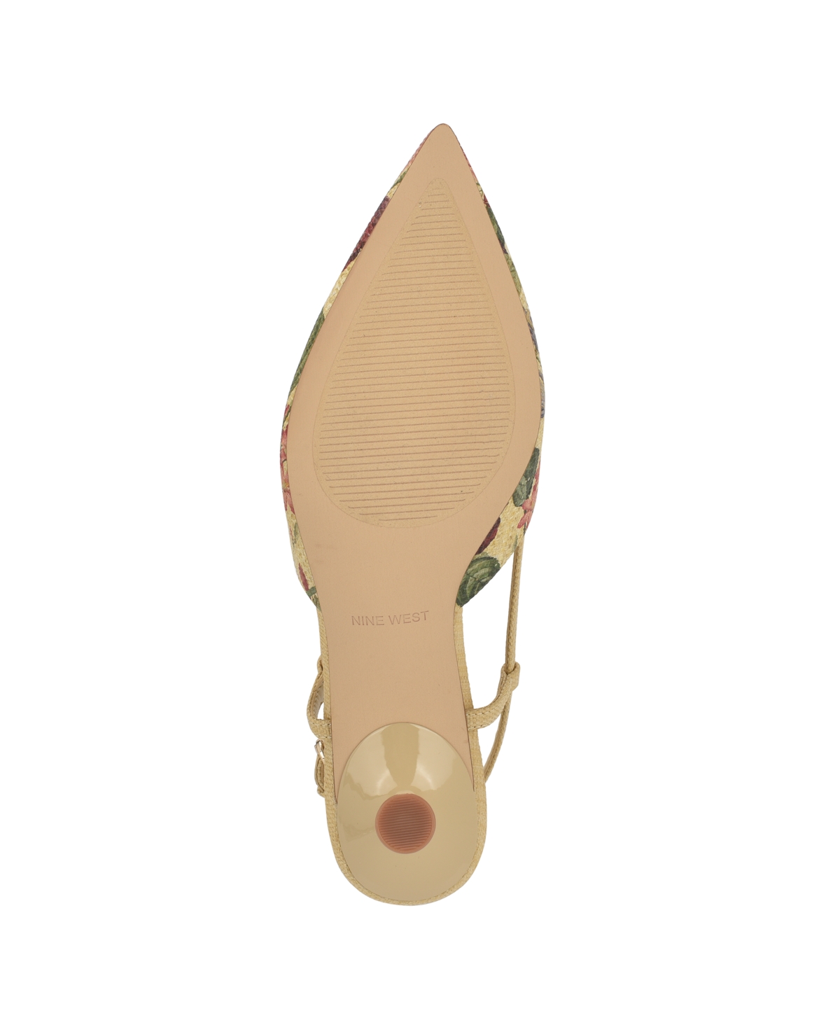 Shop Nine West Women's Rhonda Kitten Heel Slingback Pumps In Natural Vintage Floral