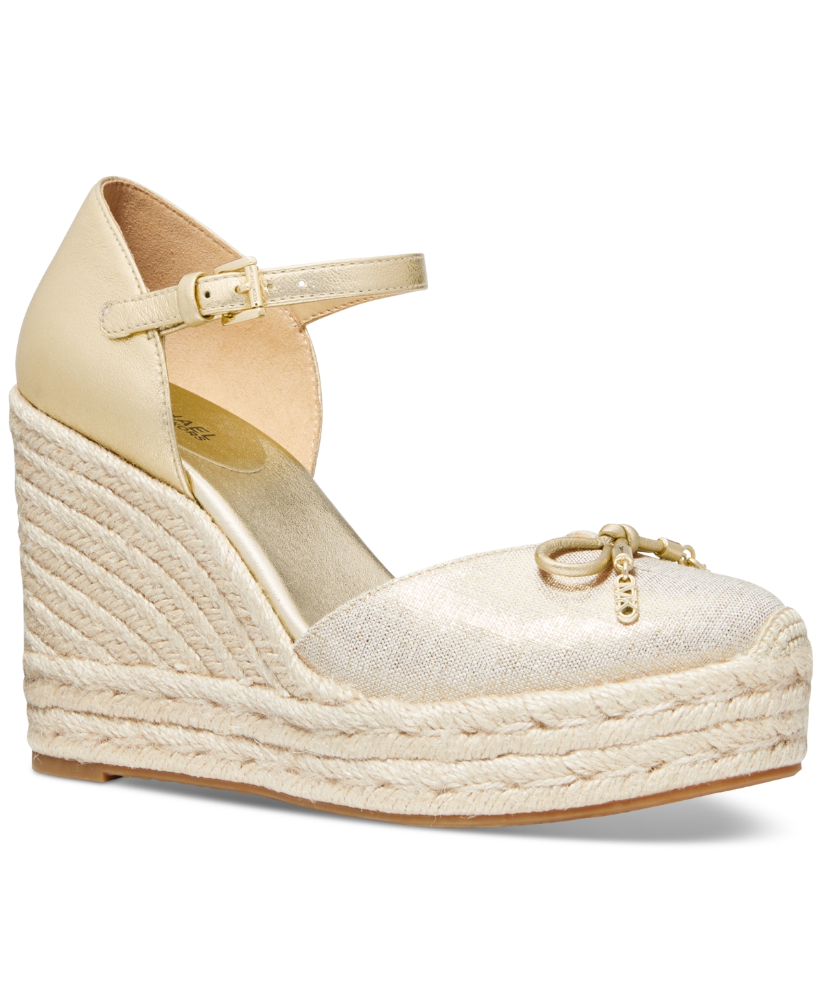 Michael Kors Michael  Women's Nori Espadrille Wedge Pumps In Pale Gold