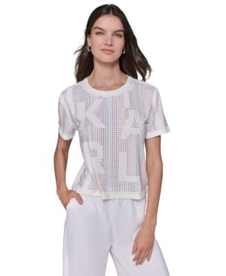 KARL LAGERFELD PARIS - Women's Rhinestone Karl Tee