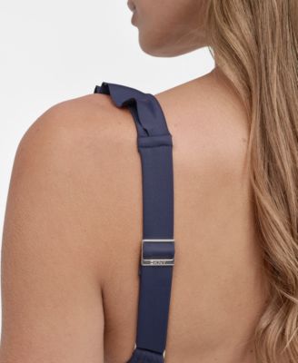 Ruffle Plunge Underwire Tummy Control One-Piece Swimsuit