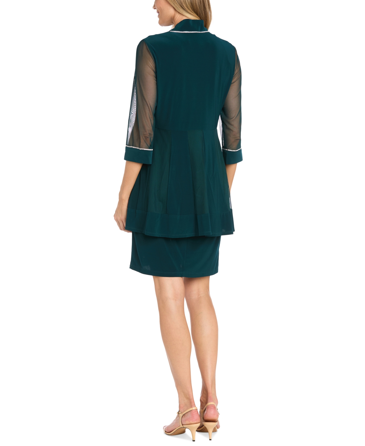 R & M Richards Women's 2Pc. Rhinestone-Trim Sheath Dress & Open-Front Jacket