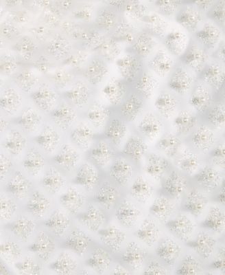 Juniors' Glitter and Faux-Pearls Open-Back Gown