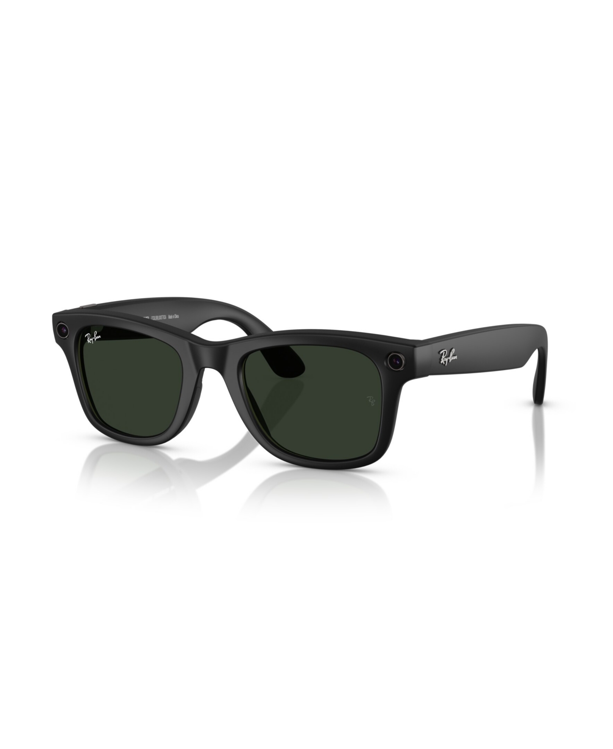 Ray Ban Ray-ban | Meta Wayfarer Electronics Black Frame Green Lenses 50-22 In Black