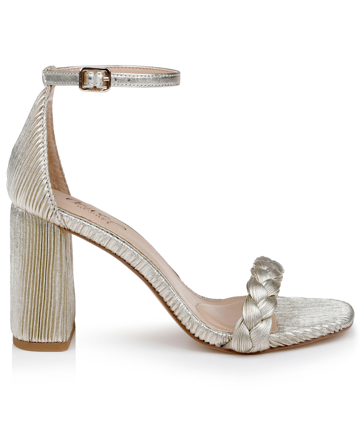Jewel Badgley Mischka Women's Shea Round Toe Dress Sandals In Champagne