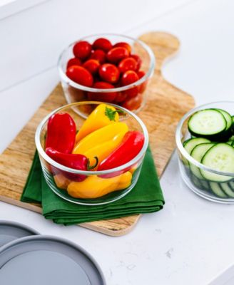 6-Piece 2 Cup Round Food Storage and Meal Prep Container Set